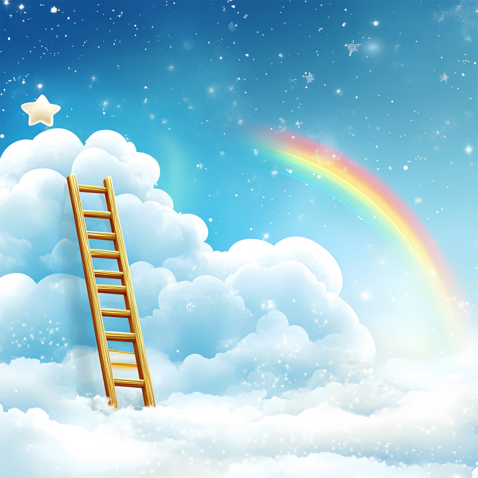 Regenbogen Wolken Hintergrund Traum Himmel Leiter Regenbogen Hintergrund CSH4-263