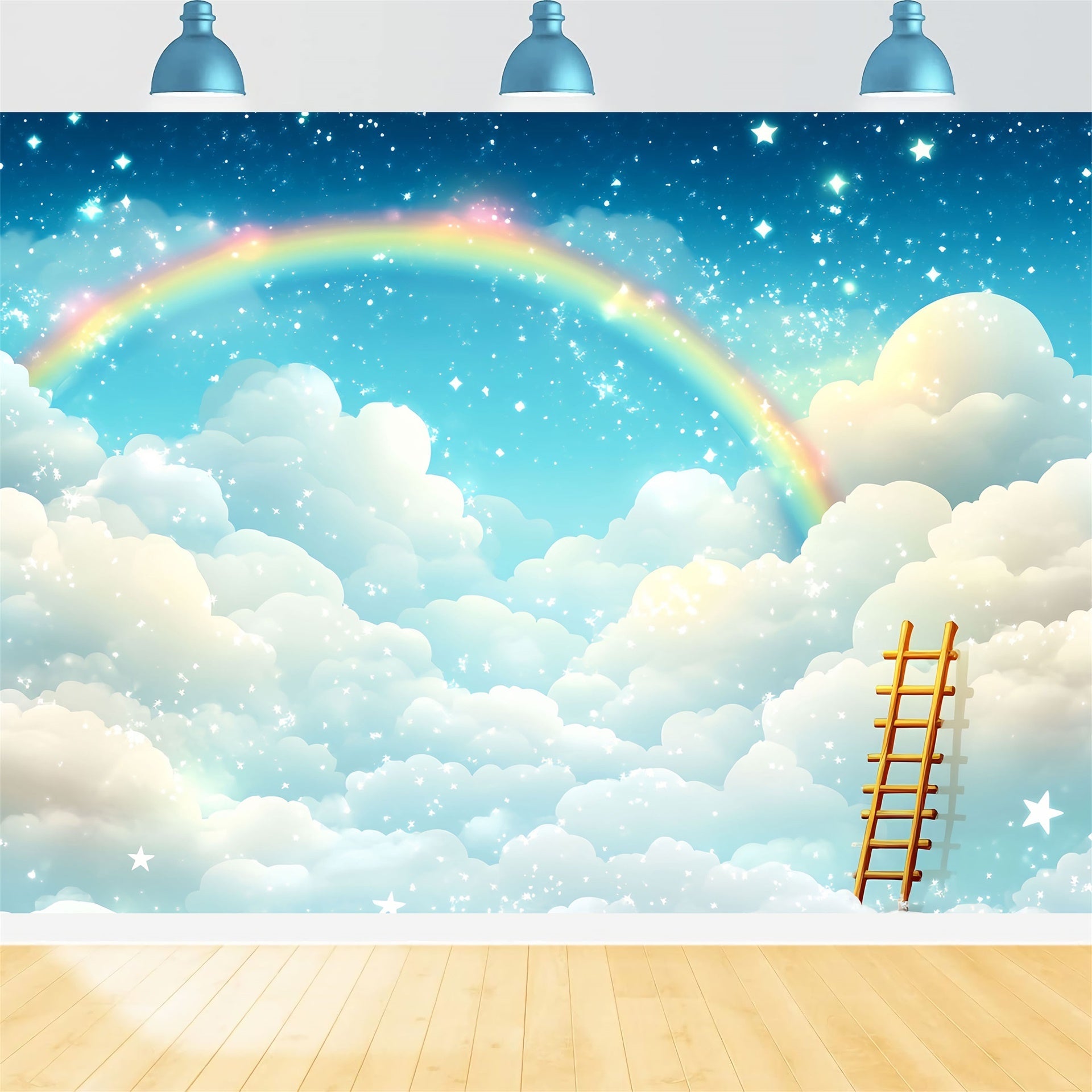Regenbogen und Wolken Backdrop Regenbogen Himmel Fantasy Backdrop CSH4-264