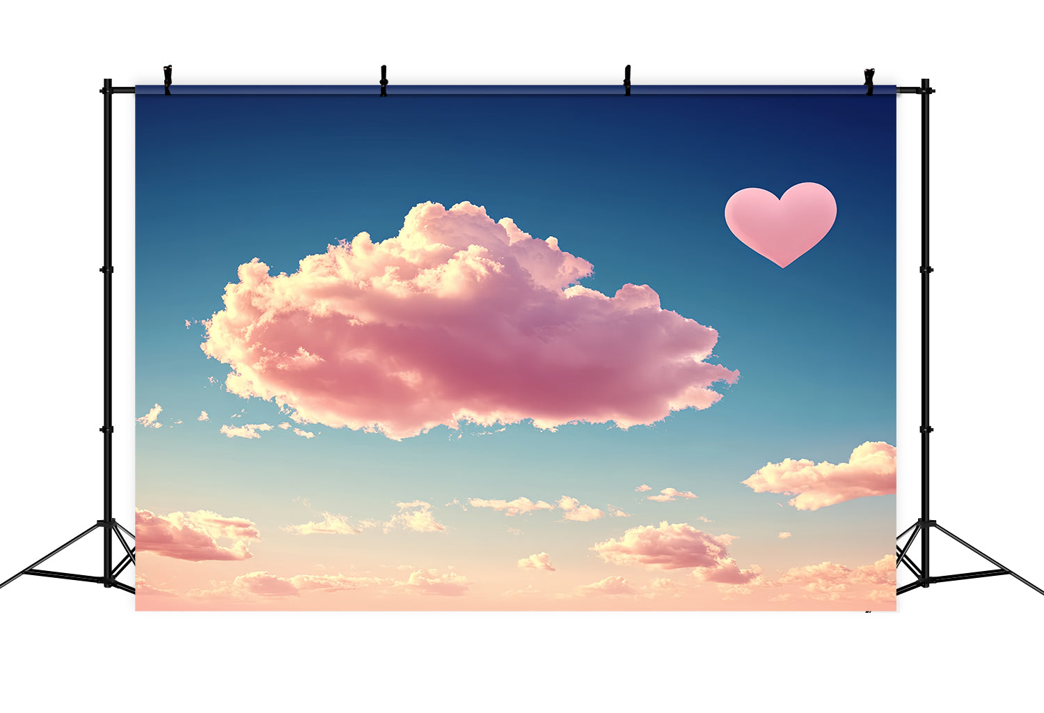 Rosa Wolken Backdrop Romantische Rosa Wolken Herz Backdrop CSH4-265