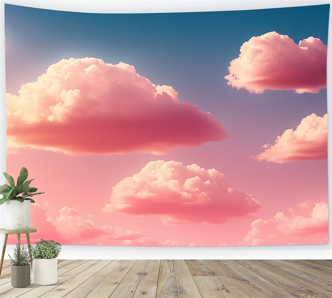 Wolke Fotohintergrund Flauschige Wolken Rosiger Himmel Hintergrund CSH4-266