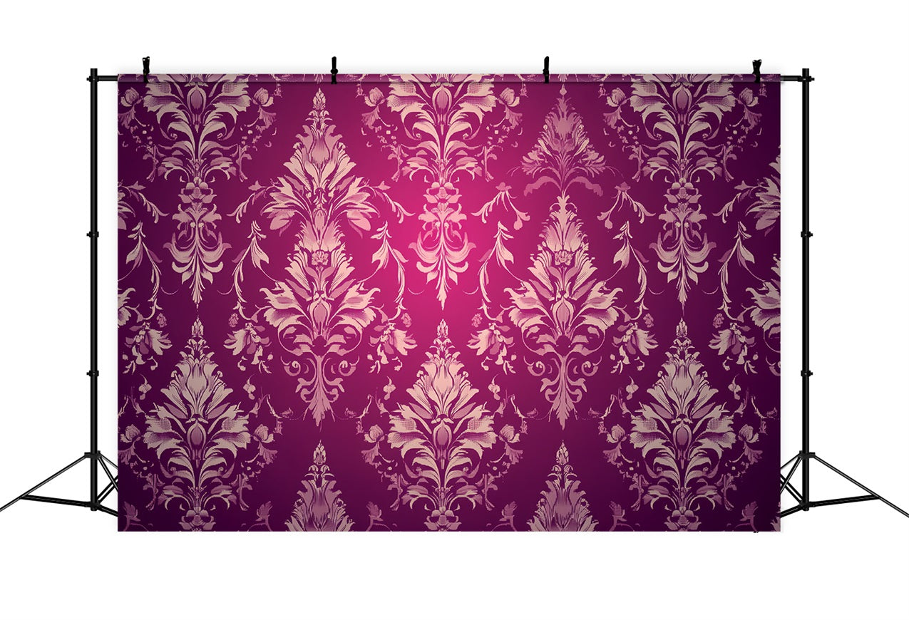 Backdrop Vintage Burgunder Damast Blumenmuster Backdrop CSH4-282