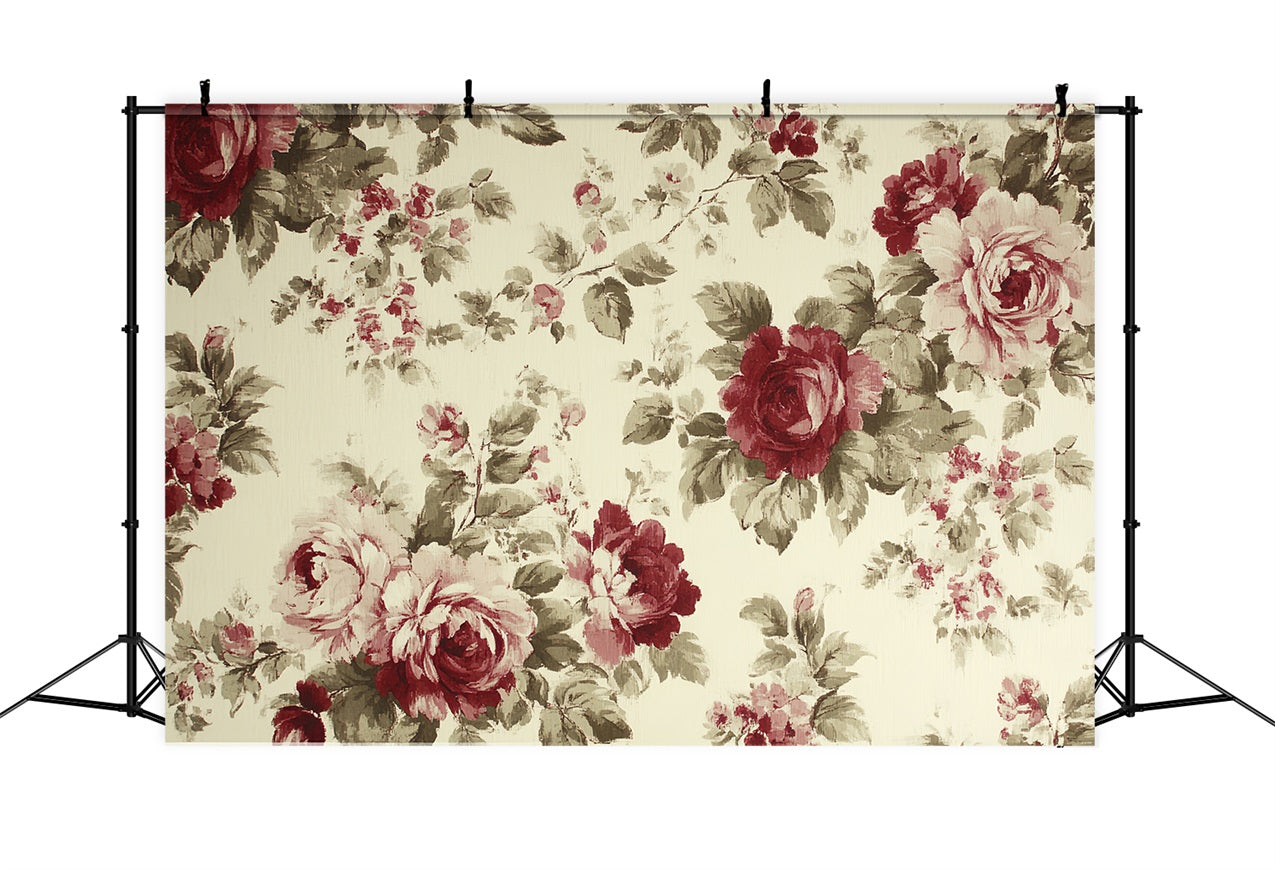 Vintage-Fotohintergrund Rote Rosen Blumenhintergrund CSH4-304