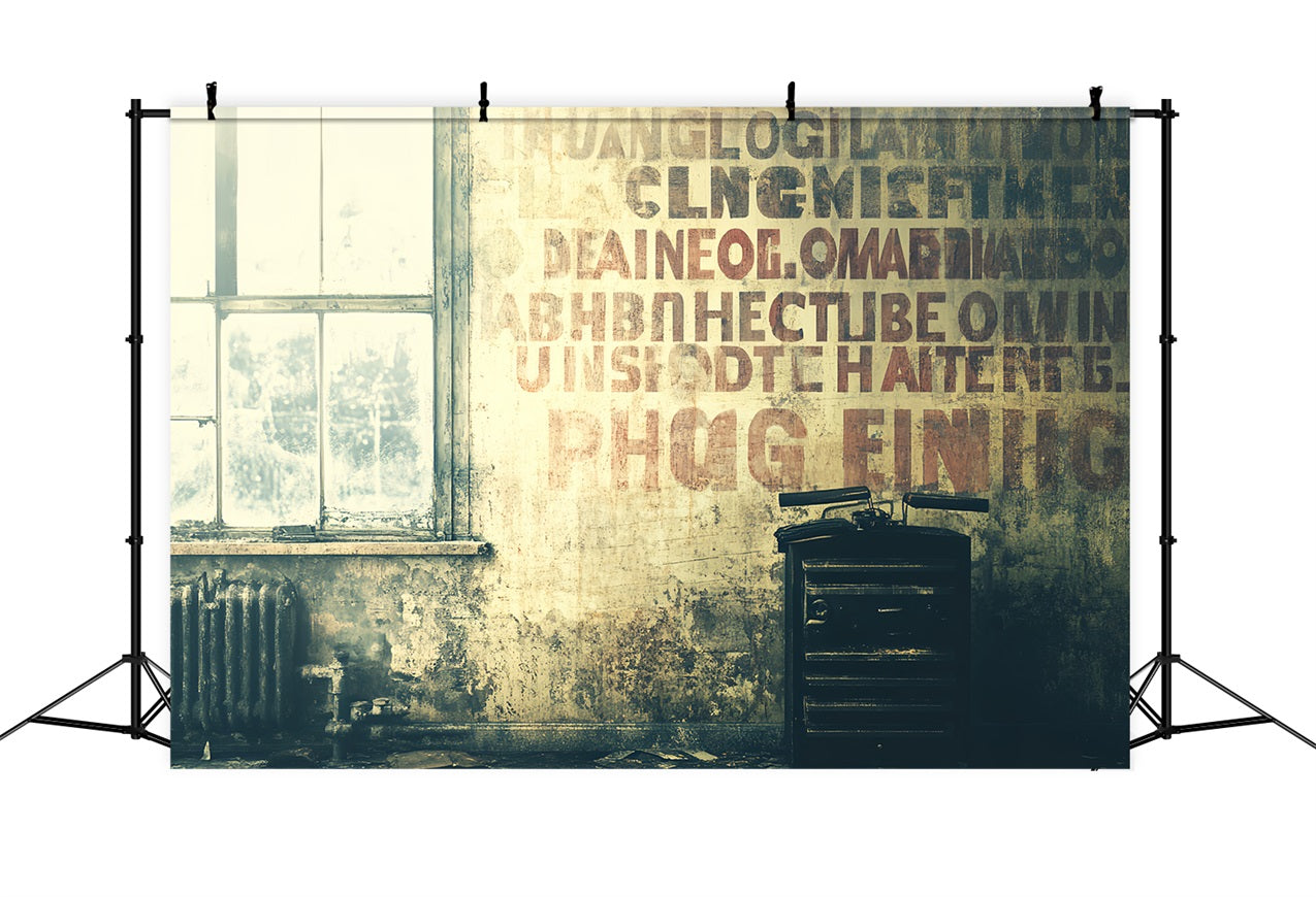 Old School Backdrops Verwitterte Fenster Vintage Wall Backdrop CSH4-309