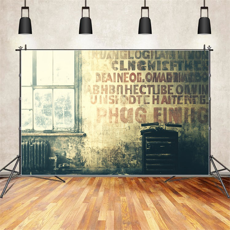 Old School Backdrops Verwitterte Fenster Vintage Wall Backdrop CSH4-309