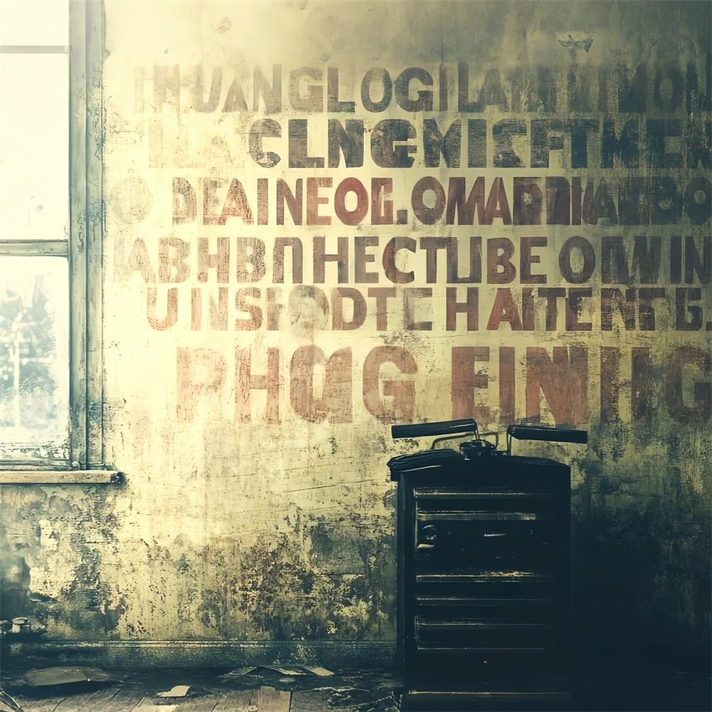 Old School Backdrops Verwitterte Fenster Vintage Wall Backdrop CSH4-309