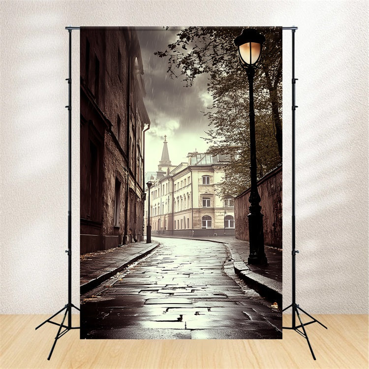 Backdrops Vintage Rainy Alley Vintage Stadt Backdrop CSH4-321