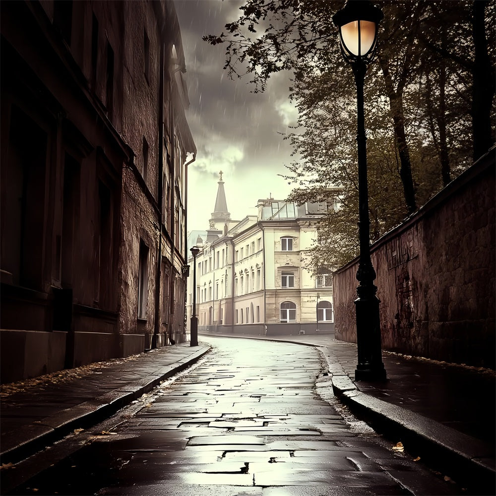 Backdrops Vintage Rainy Alley Vintage Stadt Backdrop CSH4-321