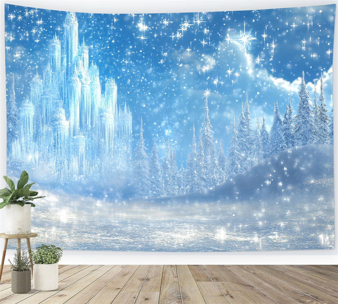 Eisschloss Backdrop Märchenhafter Schnee Backdrop CSH4-325