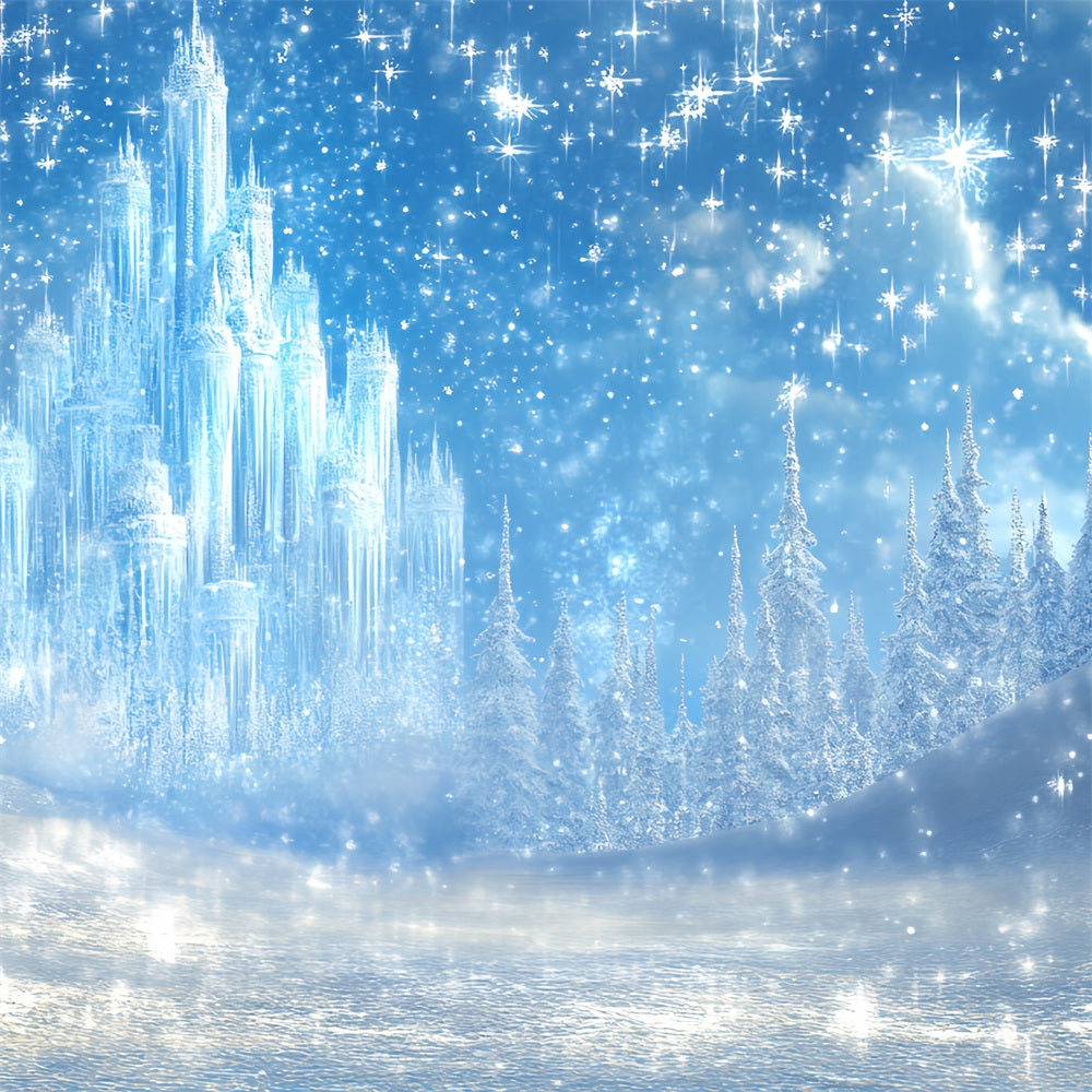Eisschloss Backdrop Märchenhafter Schnee Backdrop CSH4-325
