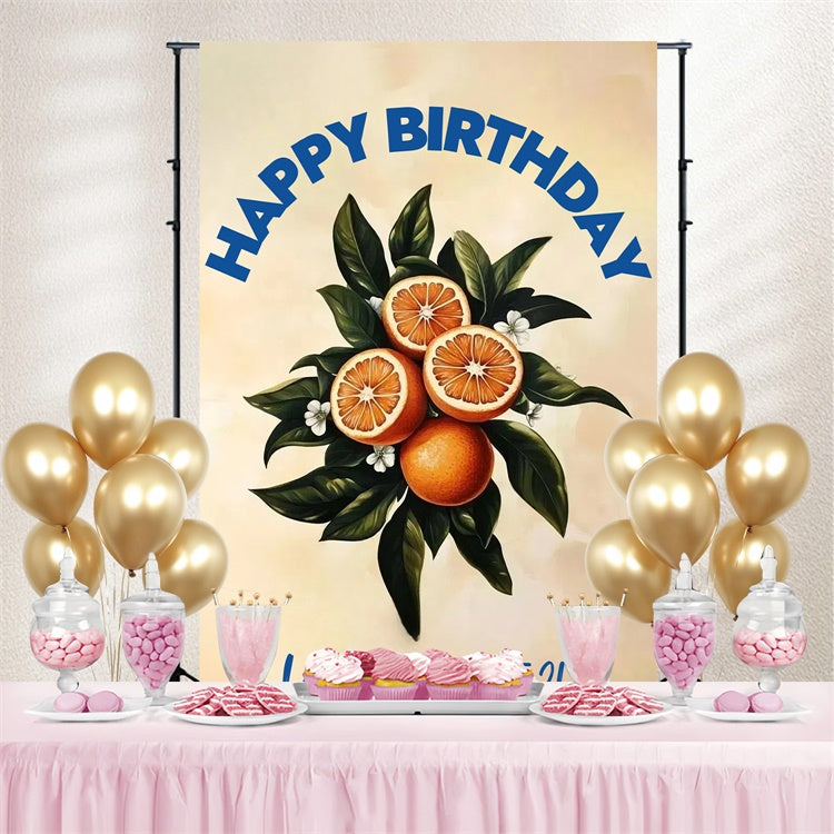 Benutzerdefinierte Geburtstag Backdrops Grün Lime Cocktail Citrus Backdrop CSH4-36
