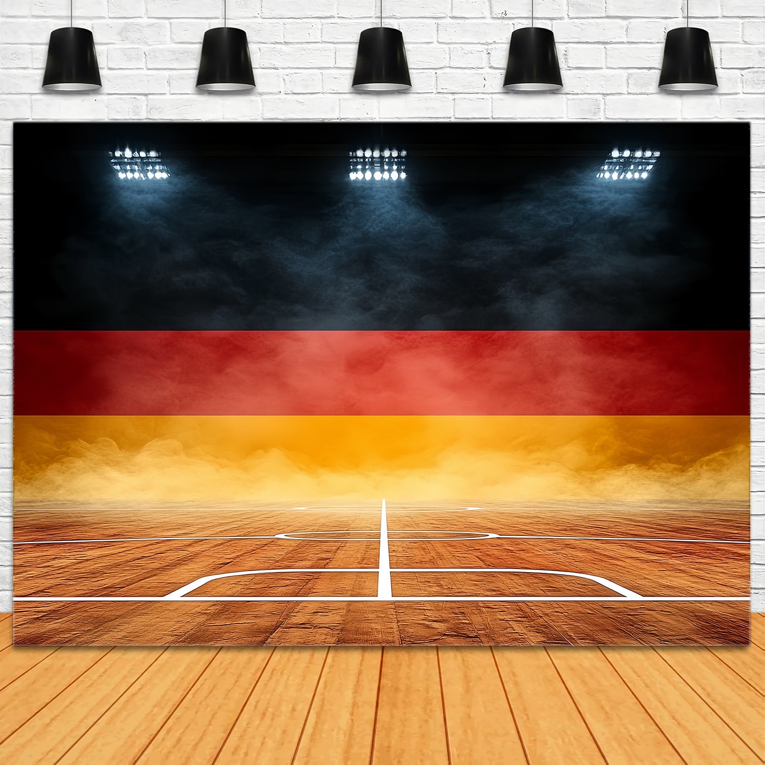 Sportfotografie Hintergründe Vintage Flag Court Hintergrund CSH4-361-DE