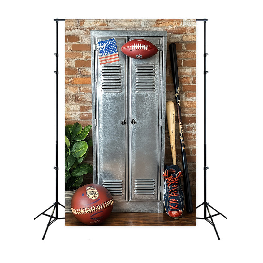 Sport Backdrops Rustikale Backstein Sport Schließfach Hintergrund CSH4-366