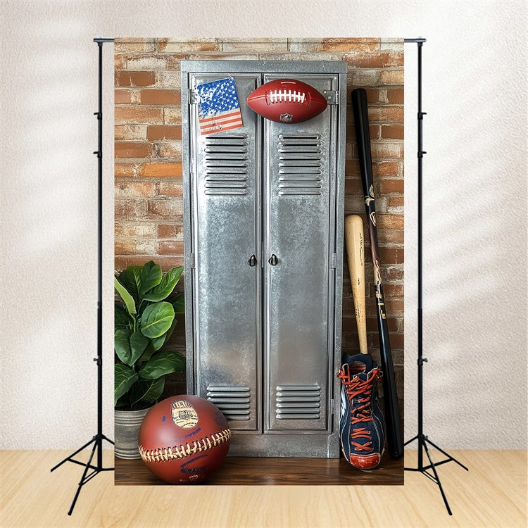 Sport Backdrops Rustikale Backstein Sport Schließfach Hintergrund CSH4-366