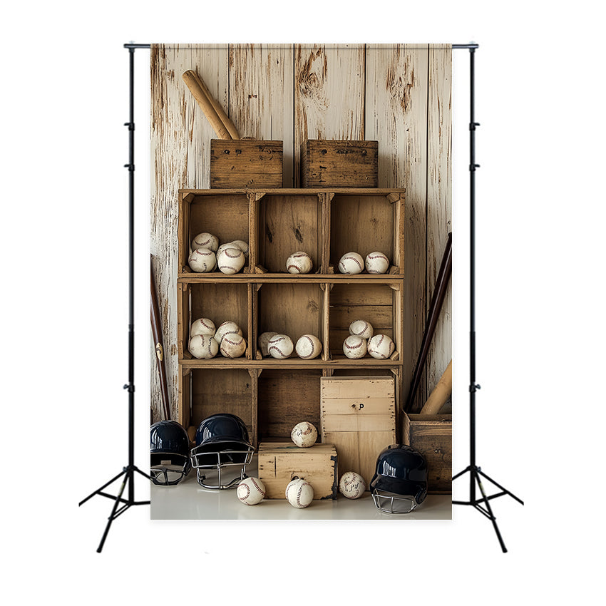 Baseball Backdrop Baseball Holzlagerung Backdrop CSH4-369