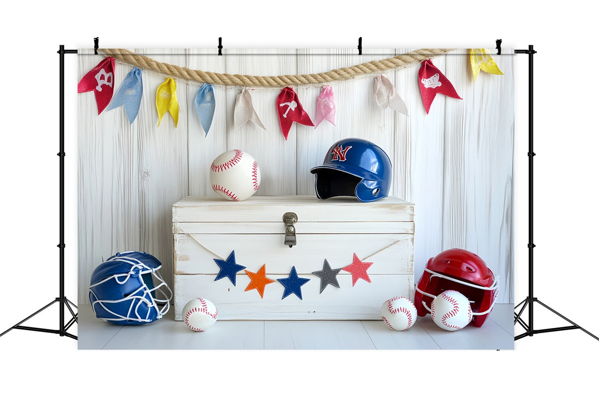 Baseball-Hintergrund Helle Jugend Baseball Set Hintergrund CSH4-373