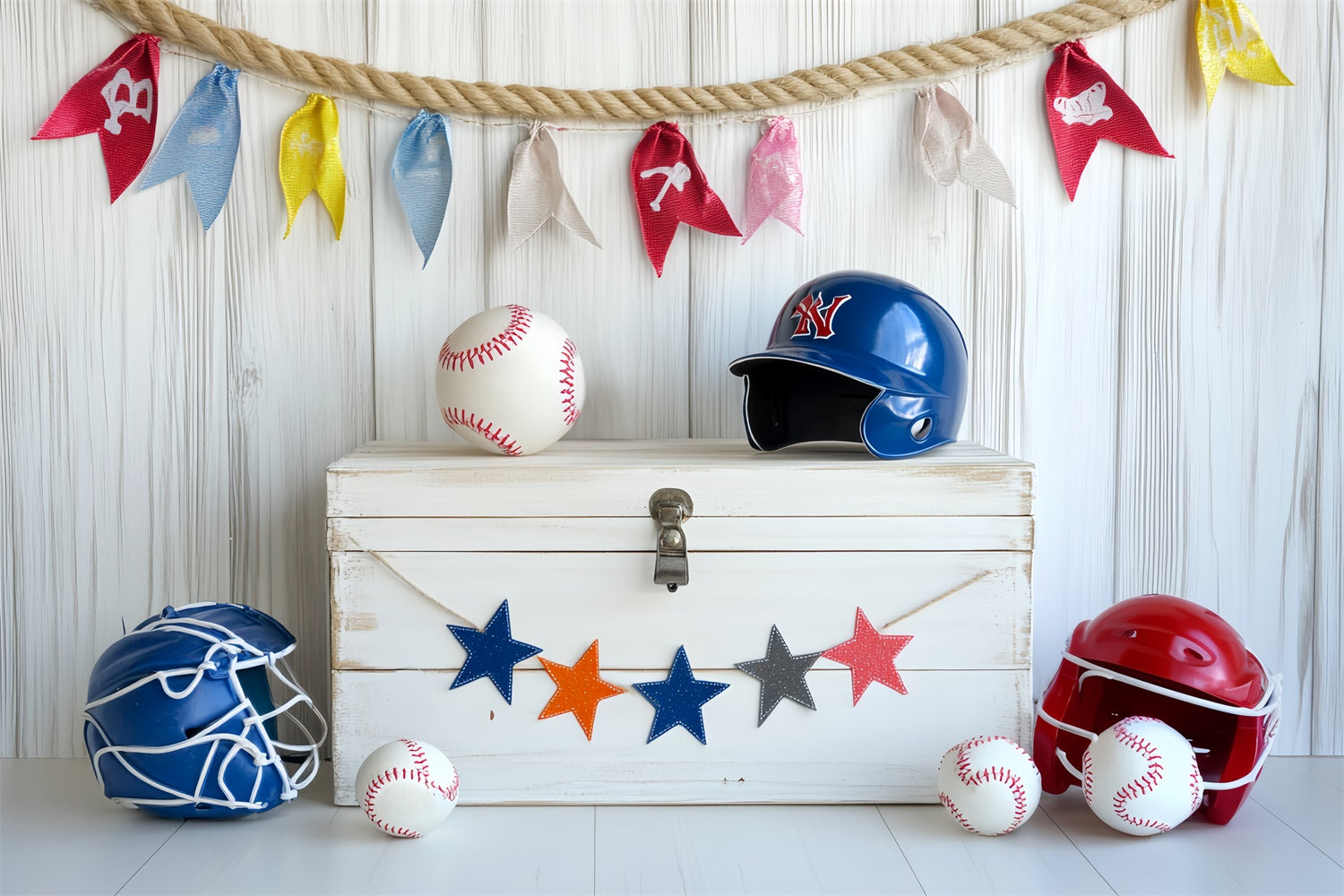 Baseball-Hintergrund Helle Jugend Baseball Set Hintergrund CSH4-373