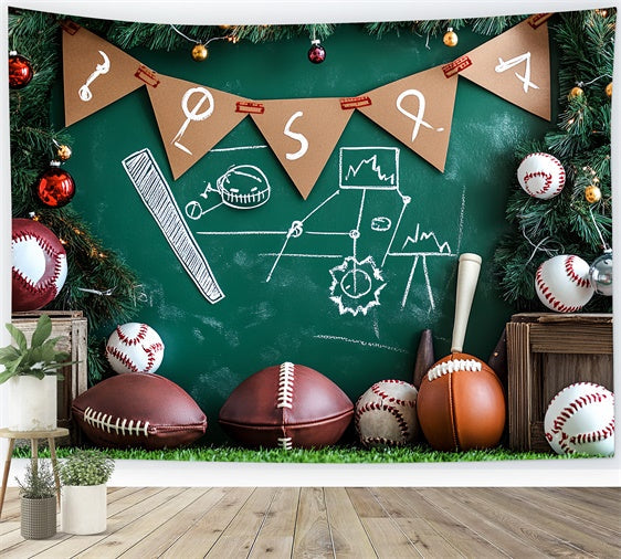 Sport-Fotohintergrund Weihnachten Sport Blackboard Hintergrund CSH4-374