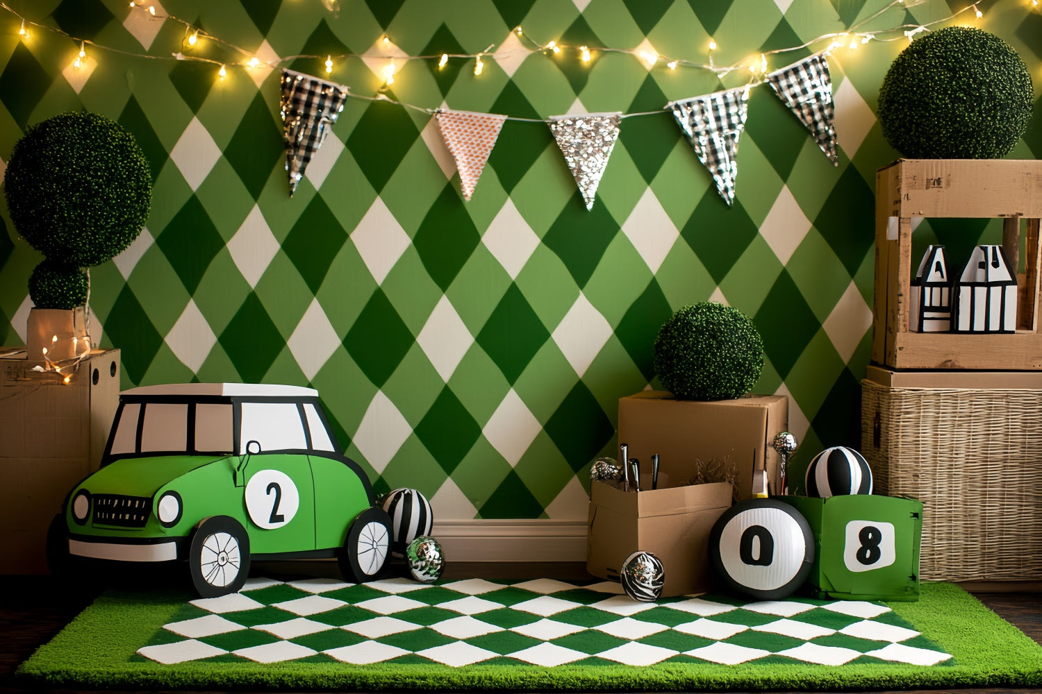 Sportfotografie Backdrops Mini Racer Diamond Wall Backdrop CSH4-375