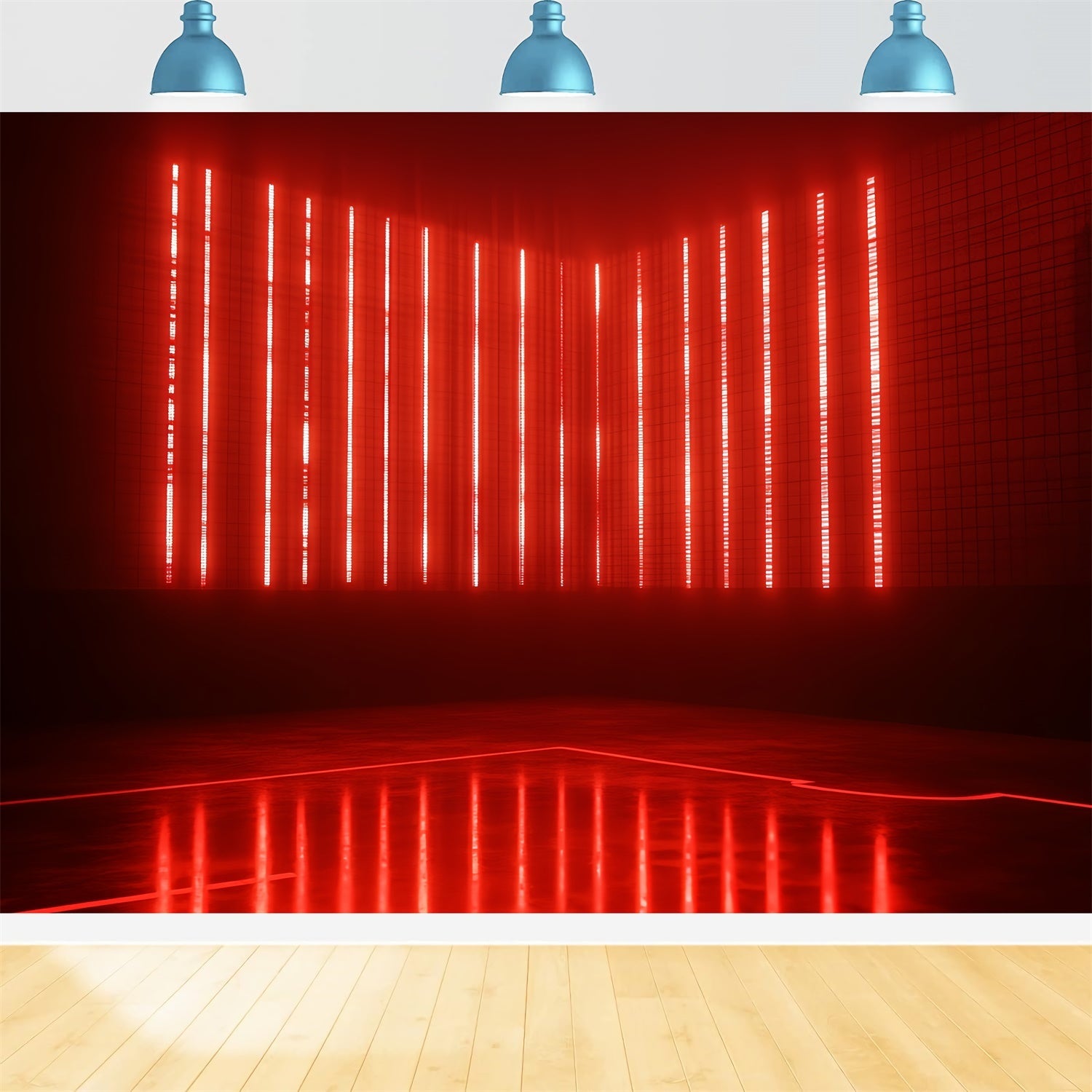 Sport-Thema Backdrop Red Laser Strip Court Backdrop CSH4-383