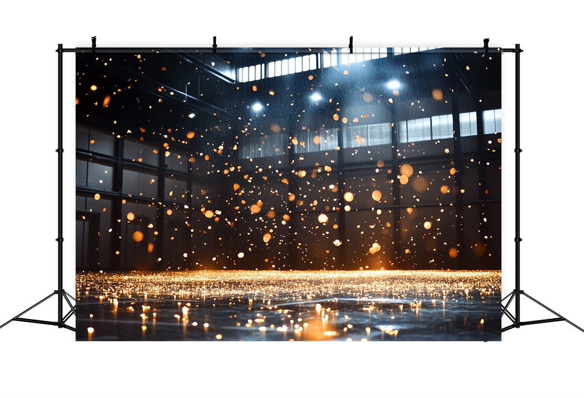 Sport-Fotohintergrund funkelnde Gold Gym Arena Hintergrund CSH4-385
