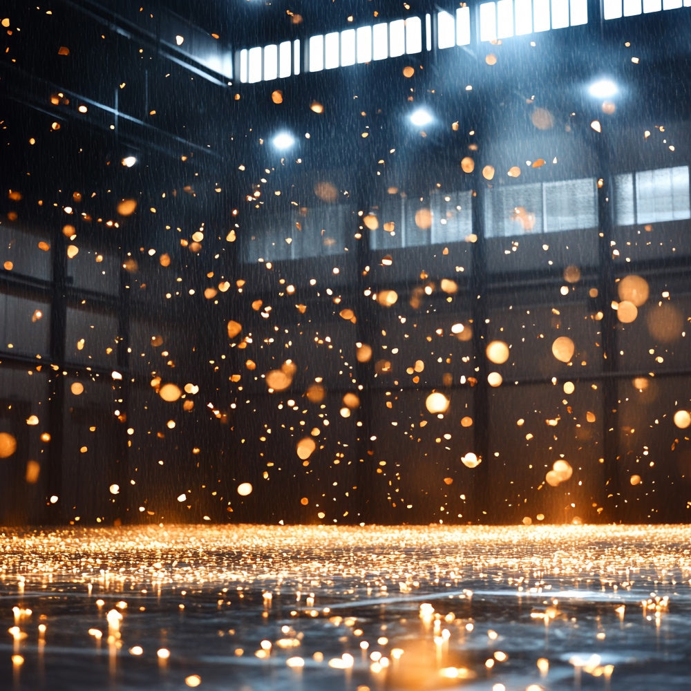 Sport-Fotohintergrund funkelnde Gold Gym Arena Hintergrund CSH4-385