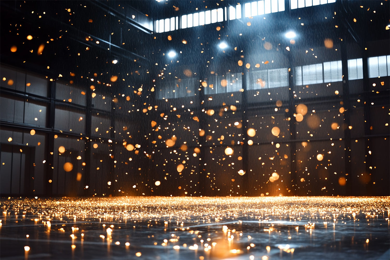 Sport-Fotohintergrund funkelnde Gold Gym Arena Hintergrund CSH4-385