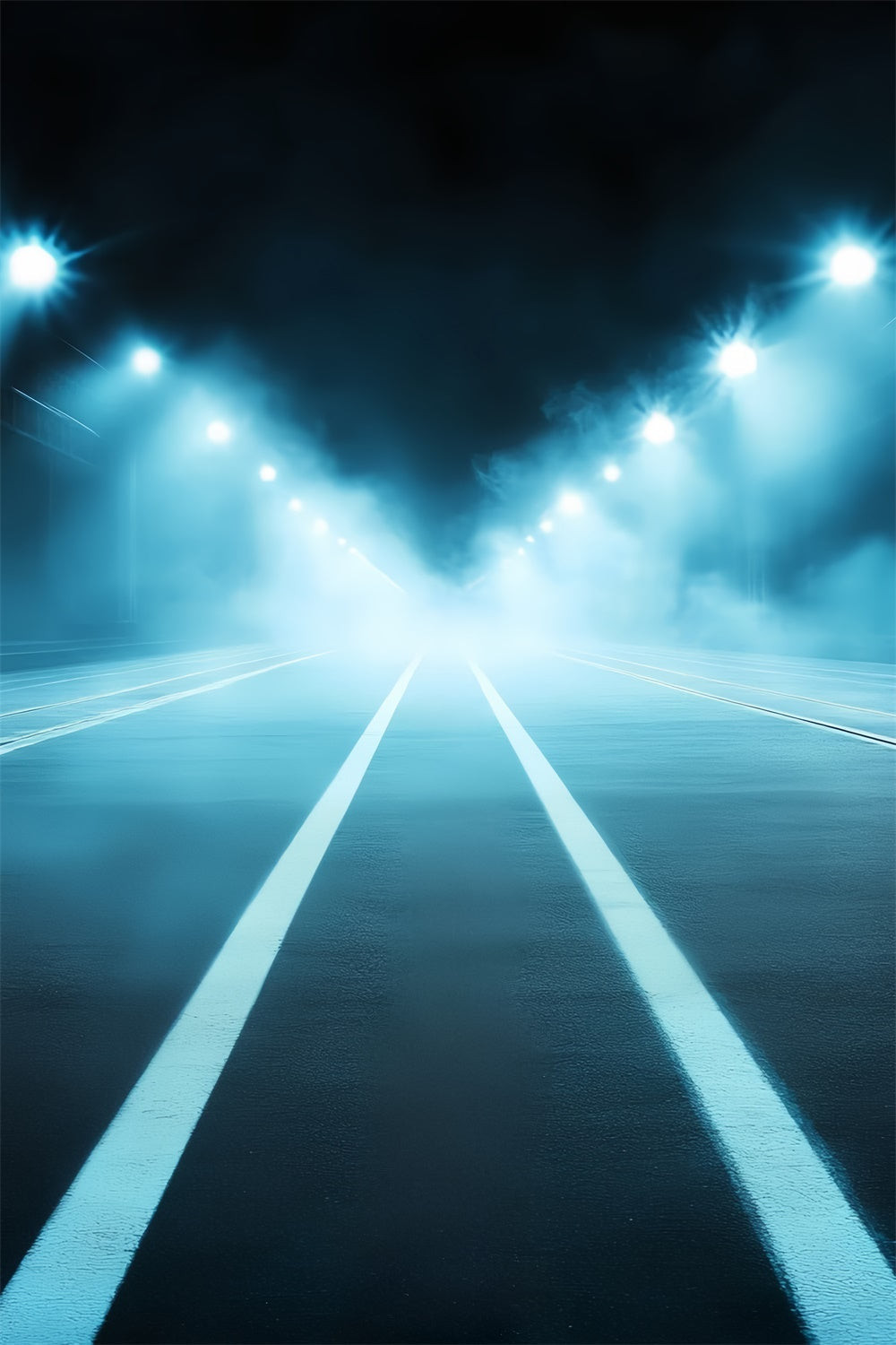 Sportfotografie Backdrops Neblige Nacht Rennbahn Backdrop CSH4-388