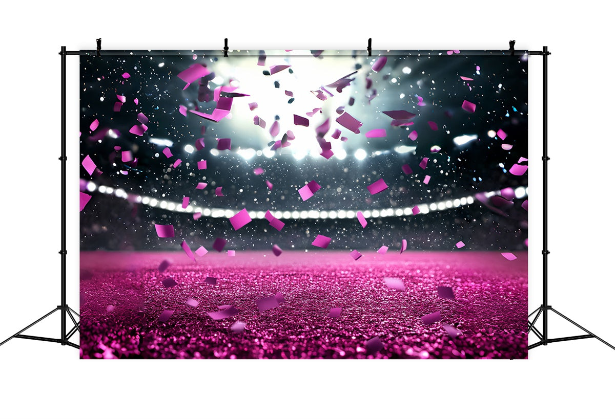Sport Fotohintergrund Sparkling Pink Confetti Stadion Hintergrund CSH4-390