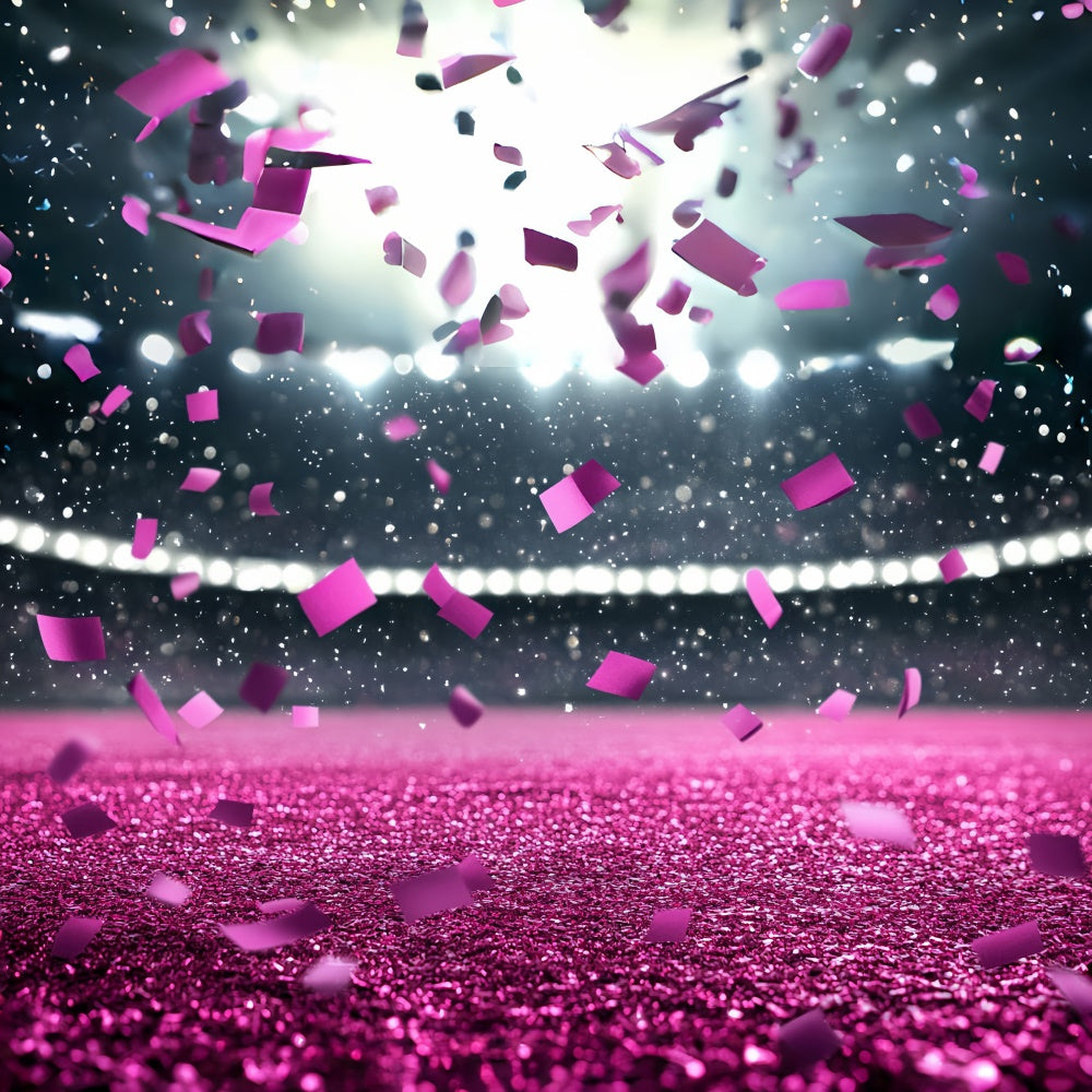Sport Fotohintergrund Sparkling Pink Confetti Stadion Hintergrund CSH4-390