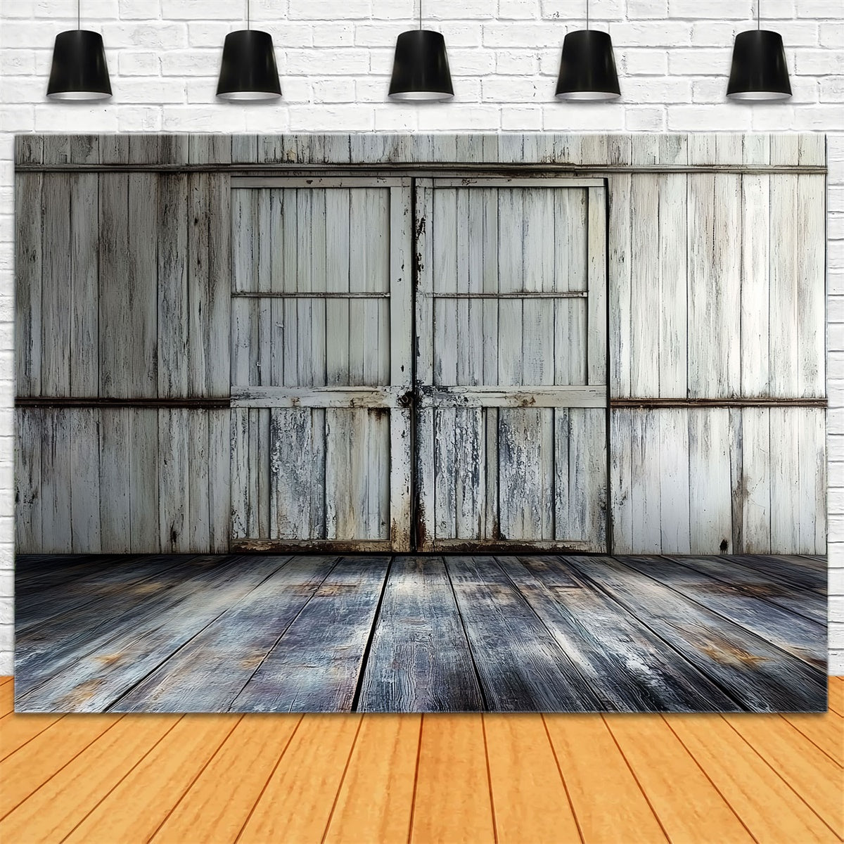 Retro Backdrops Rustikales Bauernhaus Scheunentor Vintage Backdrops CSH4-396