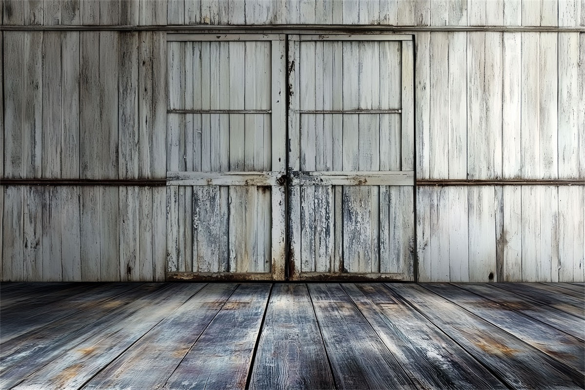 Retro Backdrops Rustikales Bauernhaus Scheunentor Vintage Backdrops CSH4-396