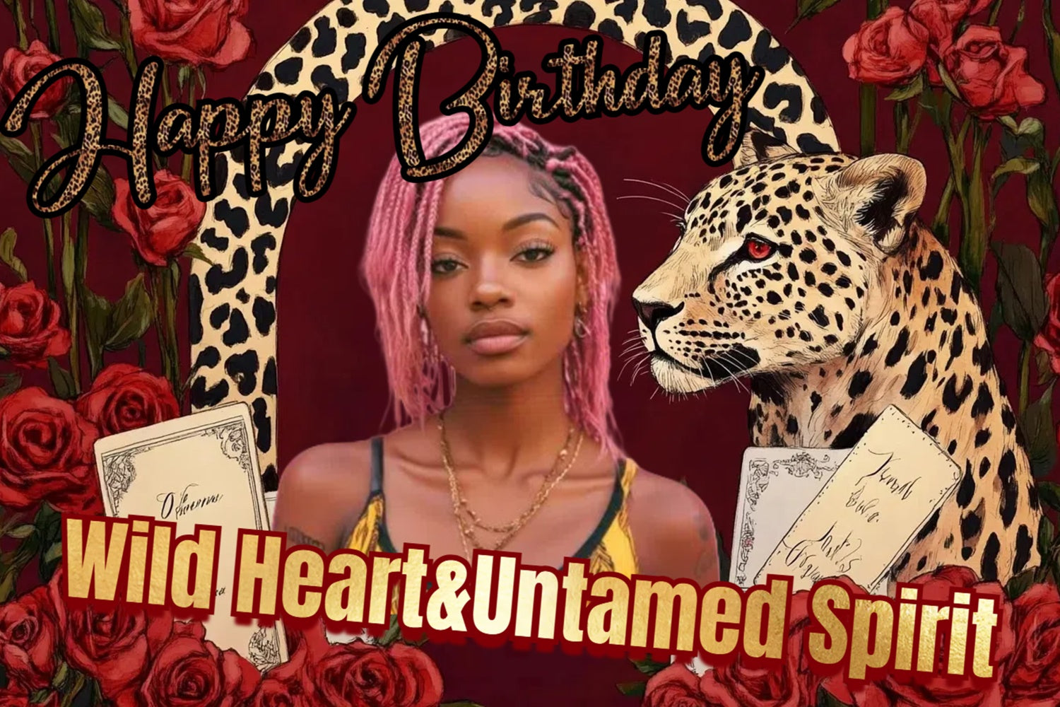 Personalisierte 40th Geburtstag Backdrop Klassisch Beauty Rose Backdrop CSH4-41