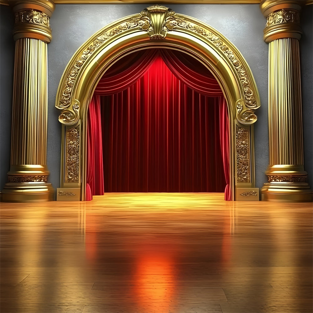Klassischer Fotohintergrund Luxuriöser Goldener Bogen Vintage-Hintergrund CSH4-402