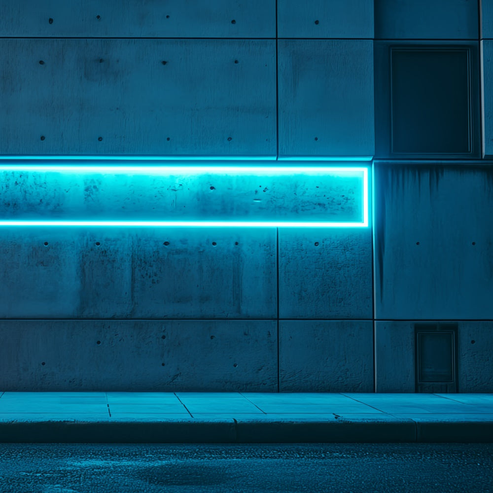 Architektur Backdrop Blau Neon Licht Wand Hintergrund CSH4-409