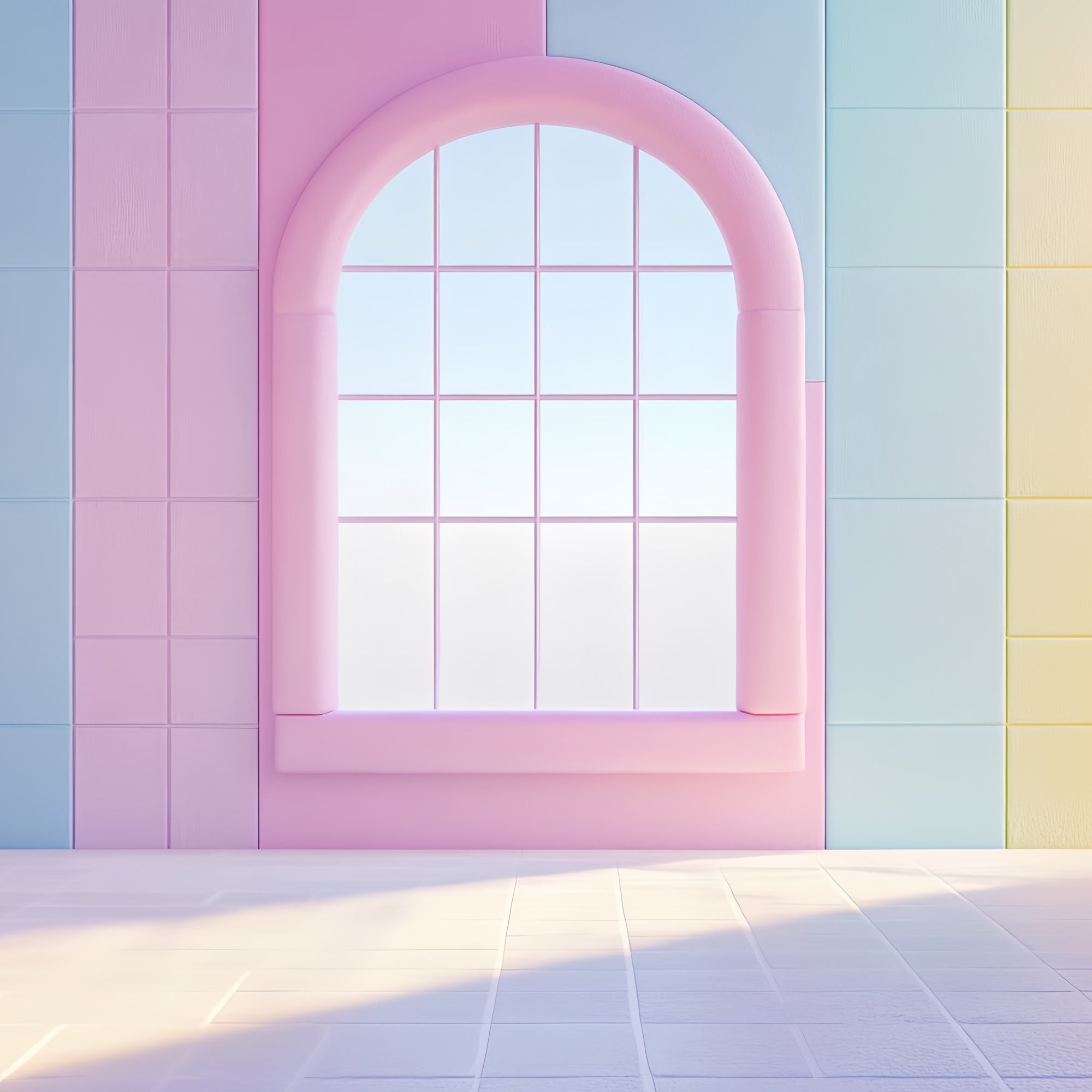 Architektur Backdrop Candy Fenster Bogen Wand Backdrop CSH4-419