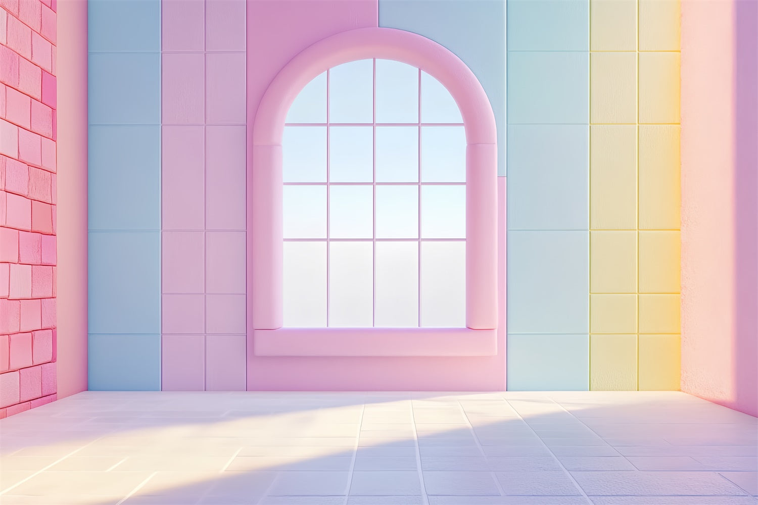 Architektur Backdrop Candy Fenster Bogen Wand Backdrop CSH4-419