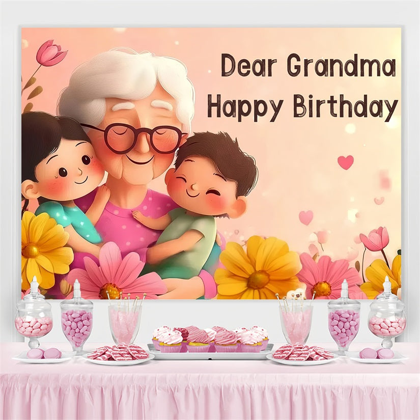 Geburtstag Backdrops Bohemian Pampas Rose Benutzerdefinierte Backdrop CSH4-52