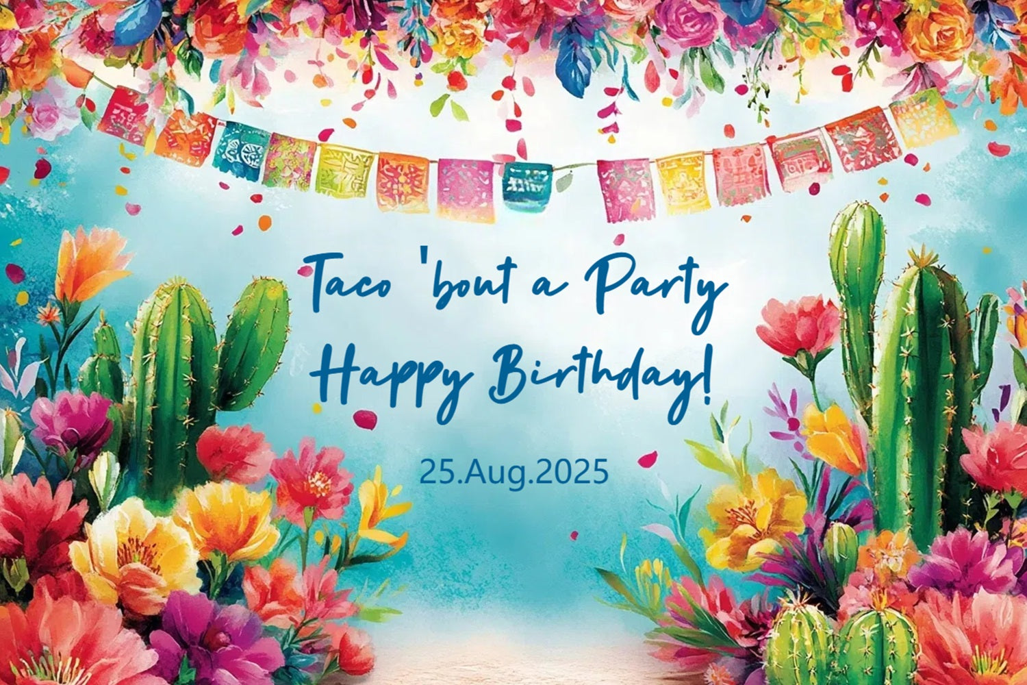 Geburtstag Foto Backdrop Blooming Meadow Blumen Personalisierte Backdrop CSH4-55