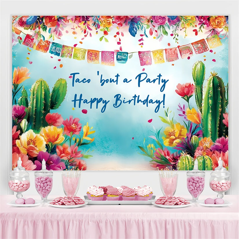Geburtstag Foto Backdrop Blooming Meadow Blumen Personalisierte Backdrop CSH4-55