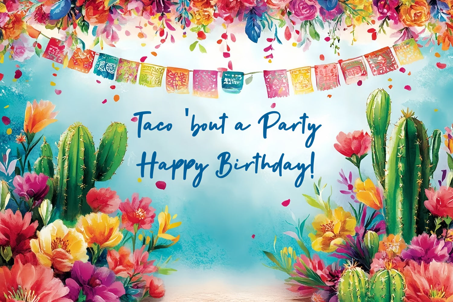 Geburtstag Foto Backdrop Blooming Meadow Blumen Personalisierte Backdrop CSH4-55