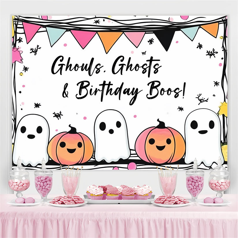 Halloween Geburtstag Backdrop Trick Or Treat Geist Benutzerdefinierte Backdrop CSH4-60