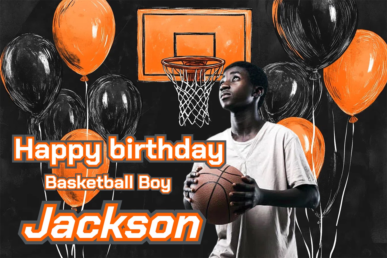 Personalisierte Geburtstag Backdrop Rosa Ballon Bows Backdrop CSH4-8