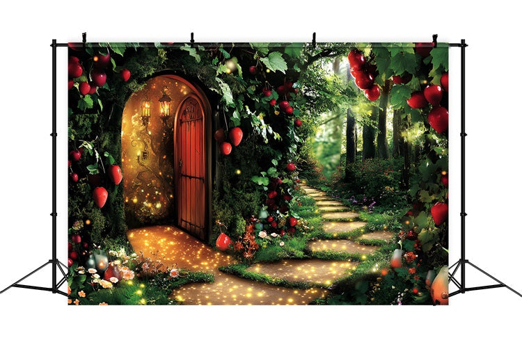 Wald Backdrop Fotografie leuchtende Pfad Tür Hintergrund CSH4-74