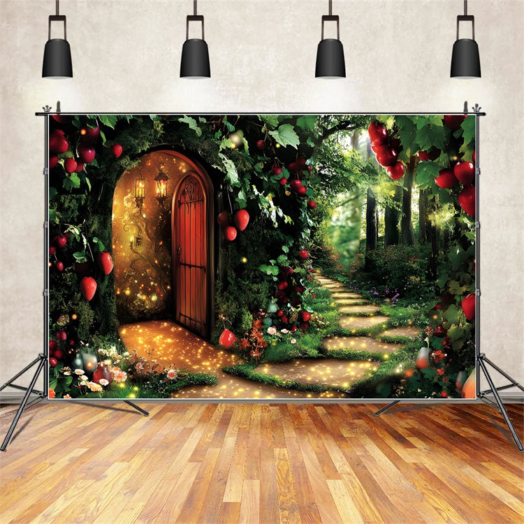 Wald Backdrop Fotografie leuchtende Pfad Tür Hintergrund CSH4-74