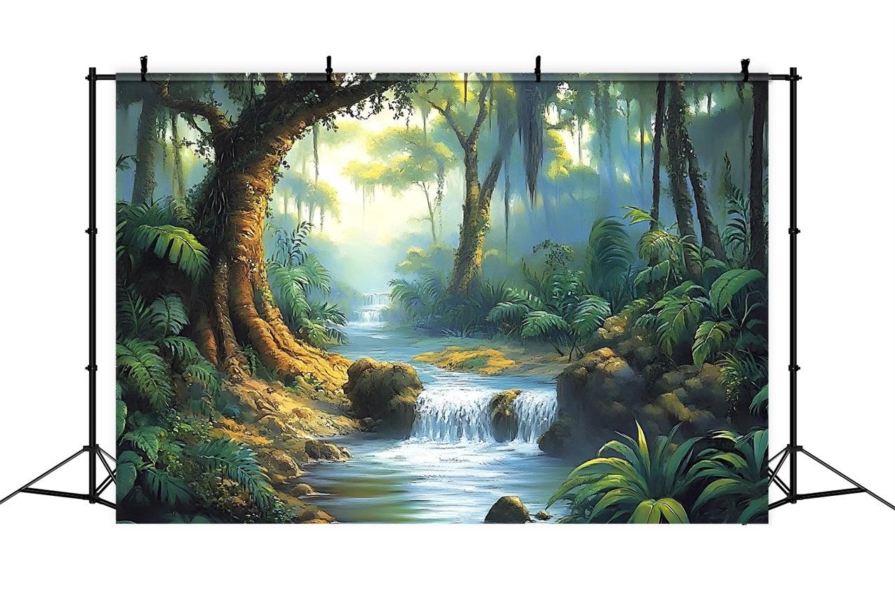 Tropischer Wald Backdrop Regenwald Stream Backdrop CSH4-93
