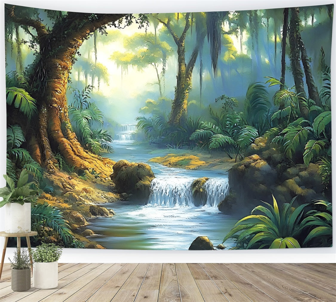 Tropischer Wald Backdrop Regenwald Stream Backdrop CSH4-93
