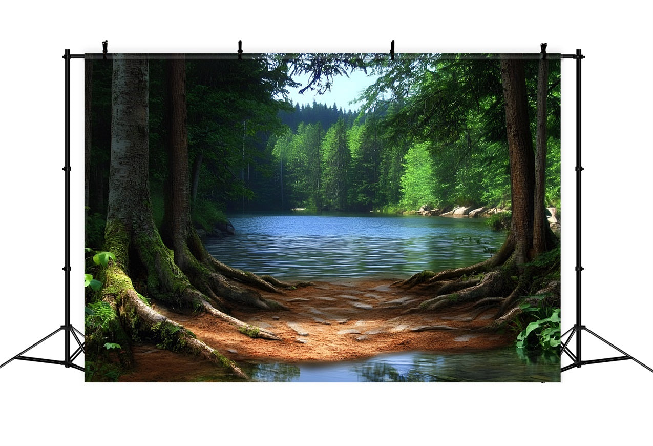 Forest Backdrops Für Fotografie See Wurzeln Hintergrund CSH4-95