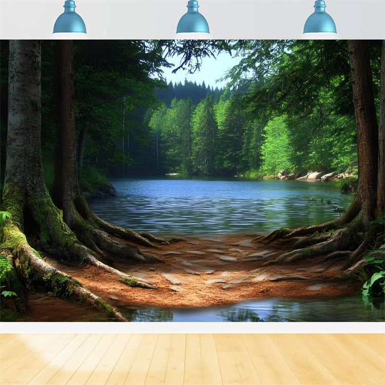 Forest Backdrops Für Fotografie See Wurzeln Hintergrund CSH4-95