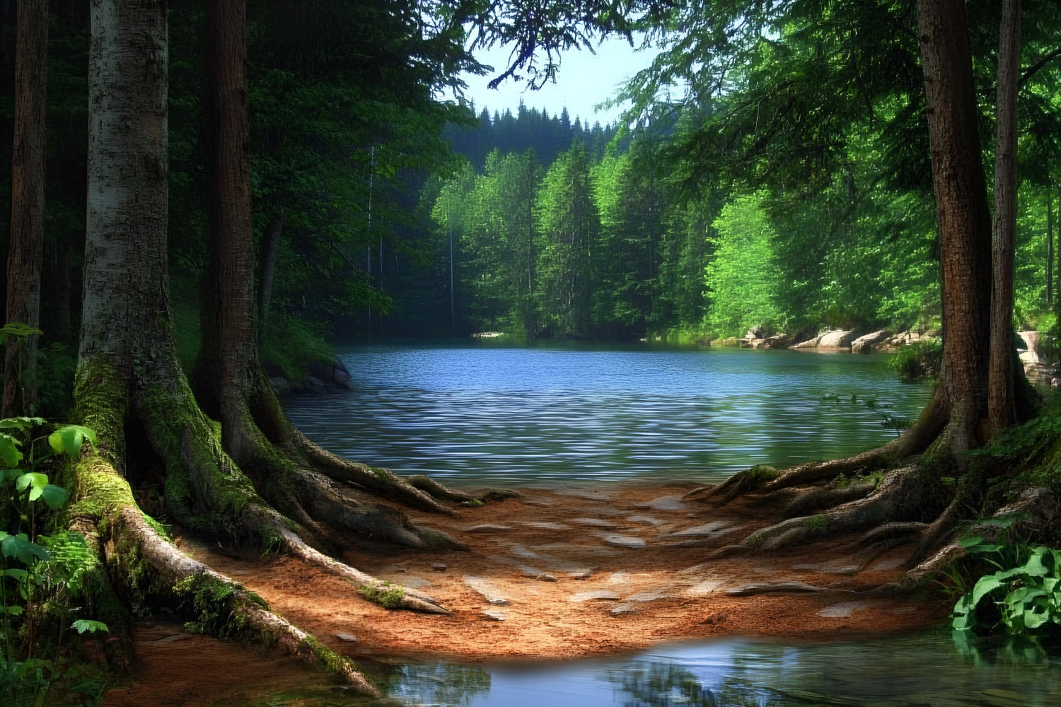 Forest Backdrops Für Fotografie See Wurzeln Hintergrund CSH4-95