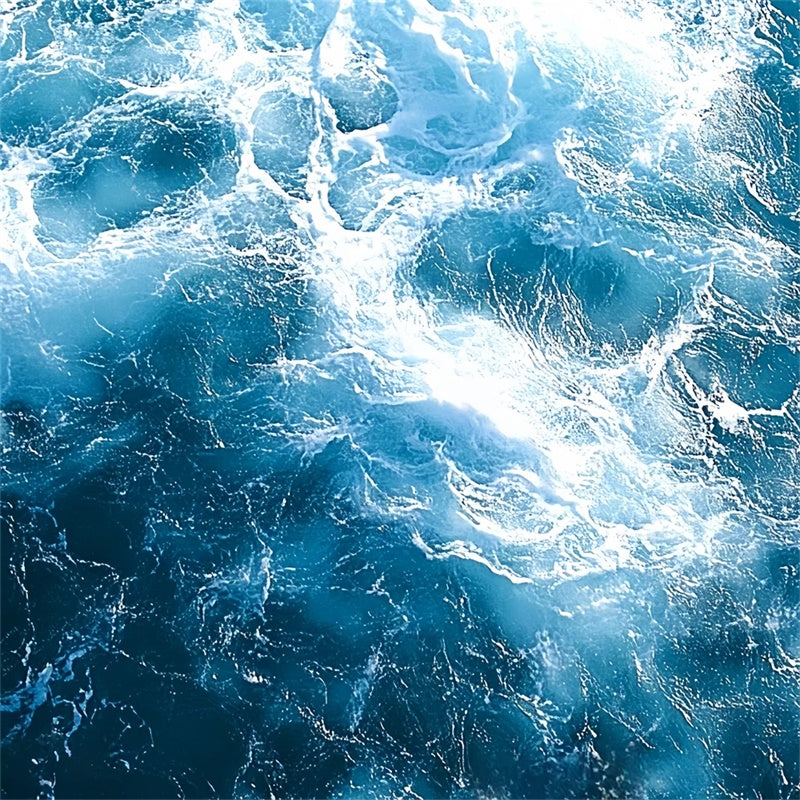Sommer-Fotohintergrund Turbulenter Meeresschaum Blauer Hintergrund CSH5-118